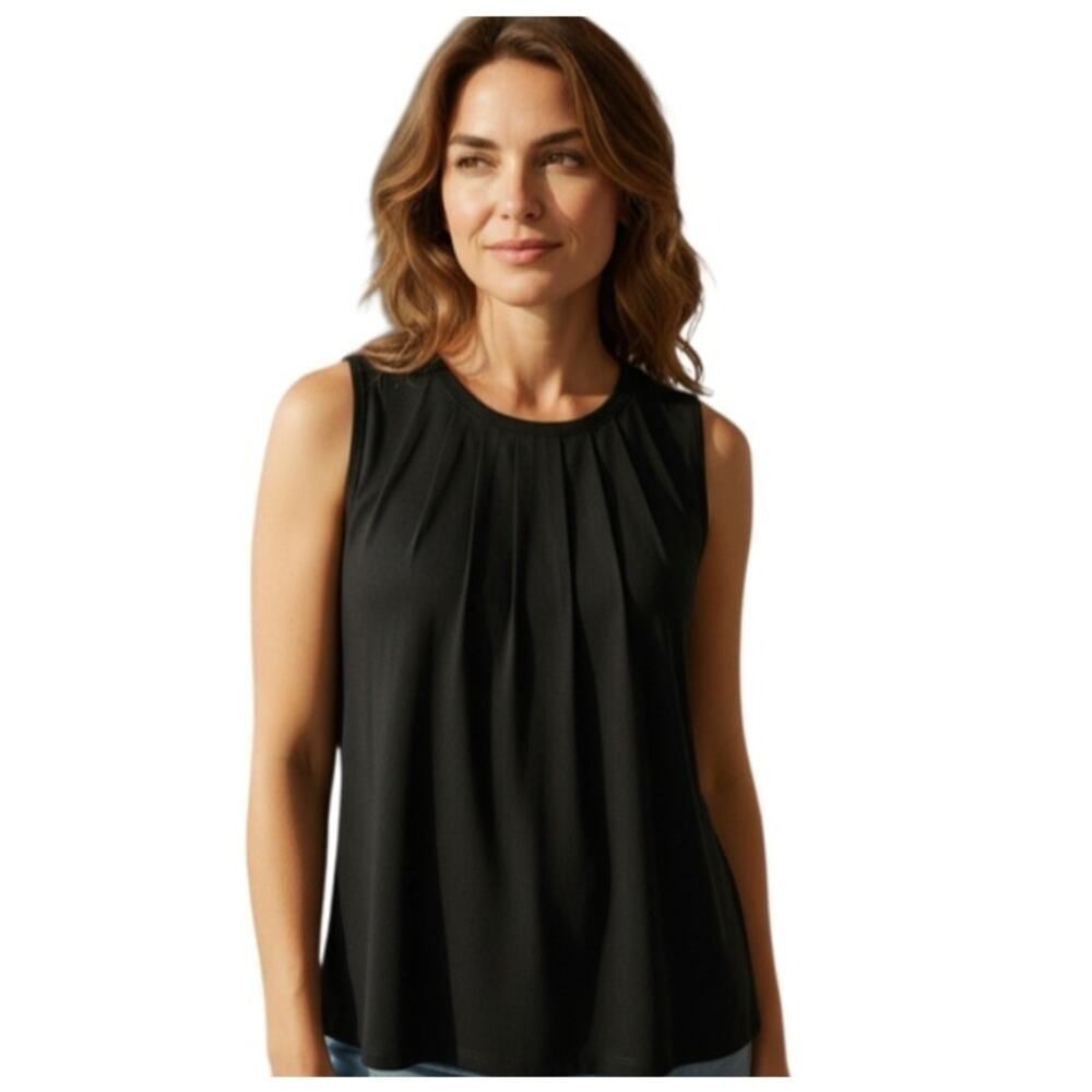 Emery Rose Black Sleeveless Top Sz.L EUC.